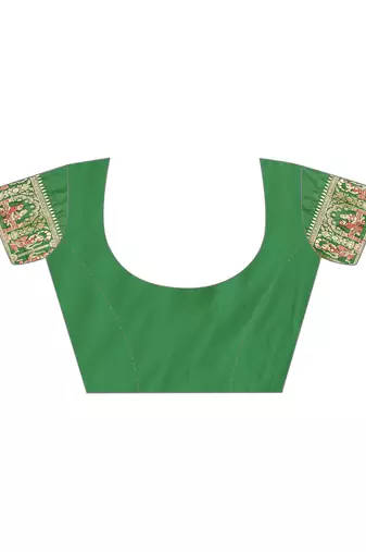 Elora pure soft silk baluchari weaving saree (green)