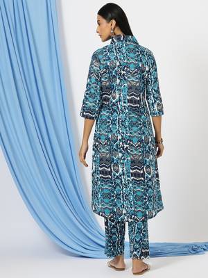 Anushil stylish co-ord set for women - solid shirt style kurti with pants, 2peice kurta with trouser casual wear 2