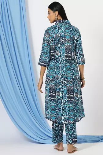 Anushil stylish co-ord set for women - solid shirt style kurti with pants, 2peice kurta with trouser casual wear