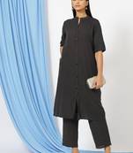 Anushil stylish printed co-ord set for women - shirt style kurti with pants, 2peice kurta with trouser casual wear