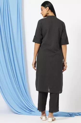 Anushil stylish printed co-ord set for women - shirt style kurti with pants, 2peice kurta with trouser casual wear