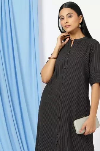 Anushil stylish printed co-ord set for women - shirt style kurti with pants, 2peice kurta with trouser casual wear