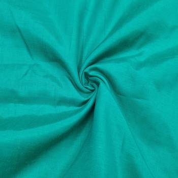 Women's teal thread embrodiery work modal chanderi silk dress material 3