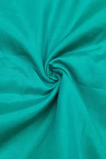 Women's teal thread embrodiery work modal chanderi silk dress material