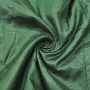 Women's sea green position print embroidery viscos organza dress material 3