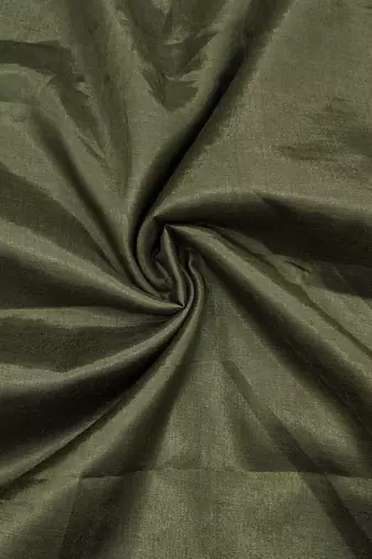 Women's green handwork and border organza jacquard dress material