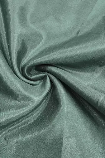Women's teal unstitched position print embroidery viscos organza dress material 