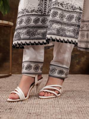  white cotton kurta dupatta pant set 5