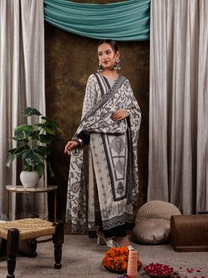  pure muslin silk white kurta dupatta set 2