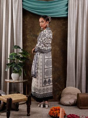  pure muslin silk white kurta dupatta set 3