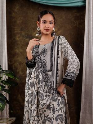  pure muslin silk white kurta dupatta set 4