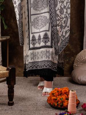  pure muslin silk white kurta dupatta set 5