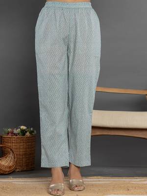  blue mirror work cotton anarkali kurta duppta set 5