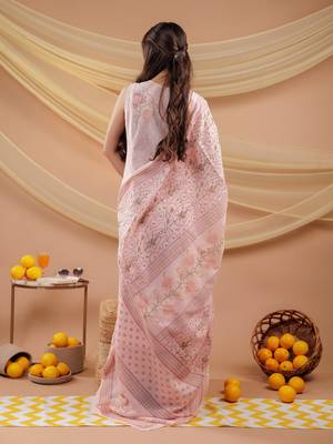  cotton pink sleeveless kurta dupatta set 3