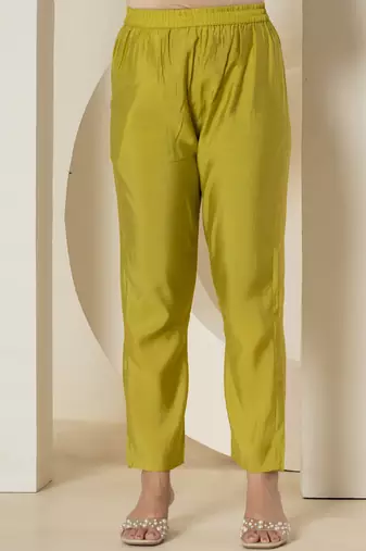  green silk kurta dupatta pant set