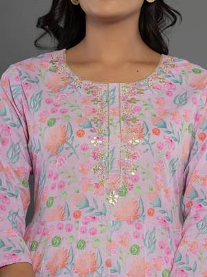  cotton lavender kurta dupatta pant set 4