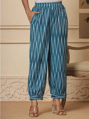  teal blue cotton ikat co-ord set 5