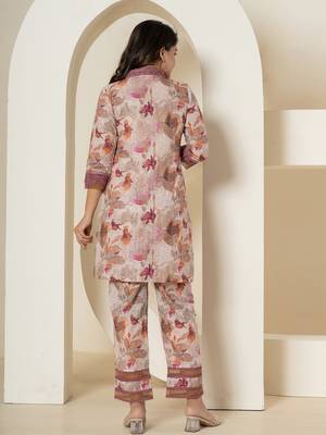  purple cotton schiffli co-ord set with lace detailing 3