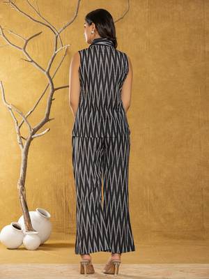  cotton black ikat co-ord set 3