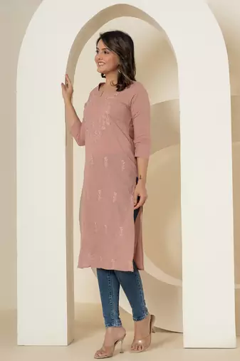  purple chikankari straight kurta