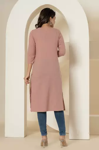  purple chikankari straight kurta