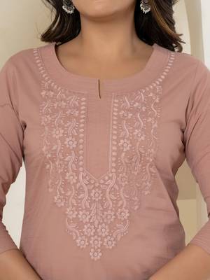  purple chikankari straight kurta 4