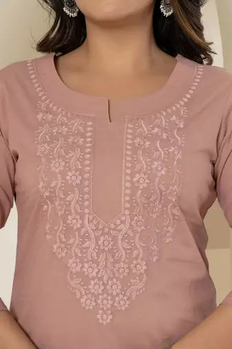  purple chikankari straight kurta