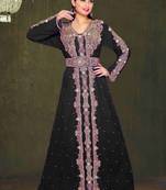 Black color luxurious Full Sleeves Handmade Moroccan Kaftan.
