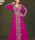 Pink color luxurious Full Sleeves Handmade Moroccan Kaftan.