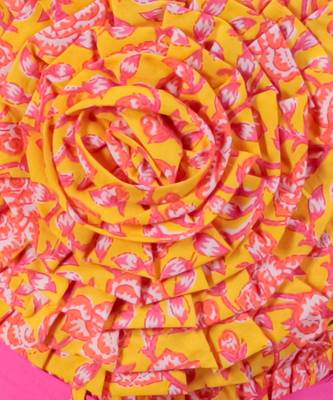 Jaipur girls yellow printed top with printed pant co-ordinate set 3