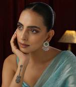 Multicolour polki dangler earrings