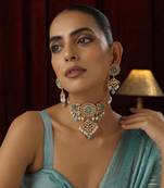 Mint polki choker necklace set