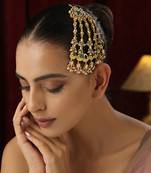 Green kundan passa tikka