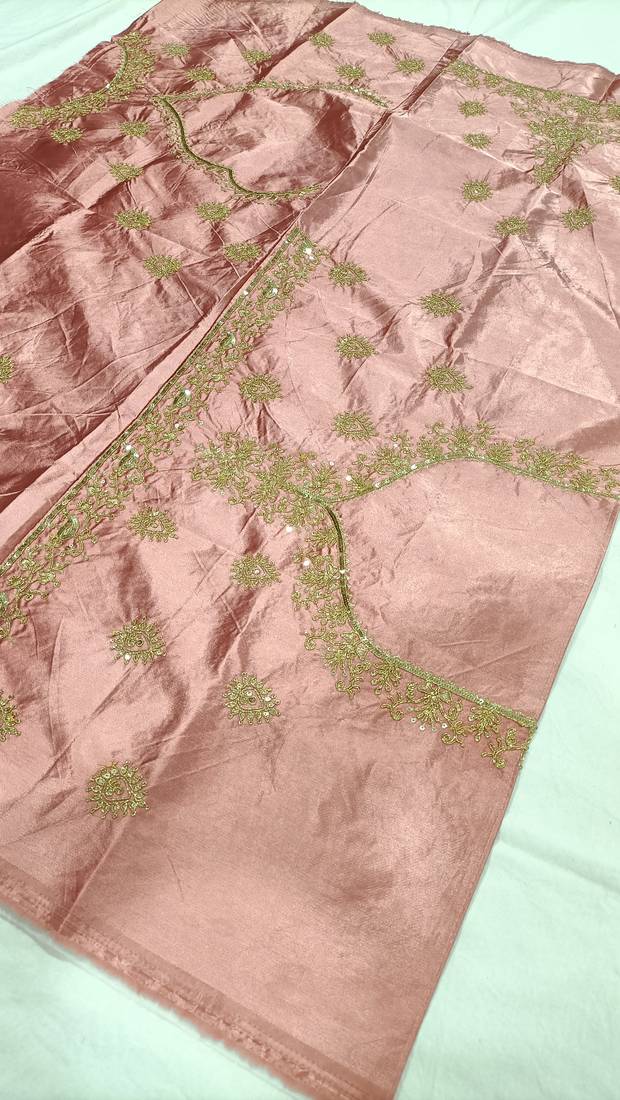 Trendmalls  Embroidery Sequence Work Semi-Stitched Bridal Lehenga Choli with Dupatta For Women