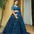 Teal Georgette Sequence Embroidery Work Heavy Looks Bridal Lehenga For Ceremonial Looks