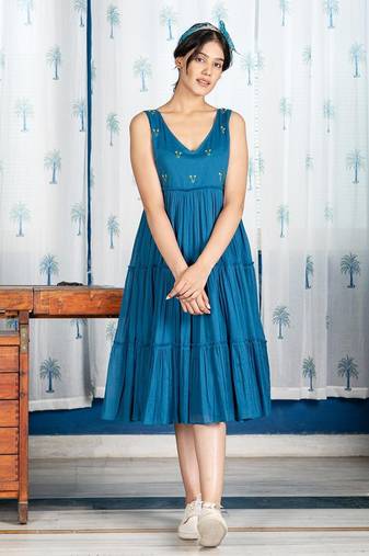 Women's Reyon Printed Kurti Dress for Women