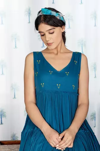 Trendmalls Women's Reyon Printed Kurti Dress for Women