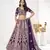Purple Georgette Embroidery Work Heavy Graceful Looks Beautiful Wedding Ceremony Lehenga Choli