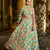 Sea Green Georgette Printed Heavy Graceful Looks Beautiful Wedding Ceremony Lehenga Choli