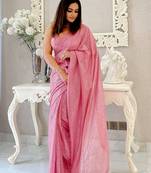 Onion Georgette Heavy Sequance Embroidery Work Bollywood Party Style Celebrity Style Girlie Fancy Saree