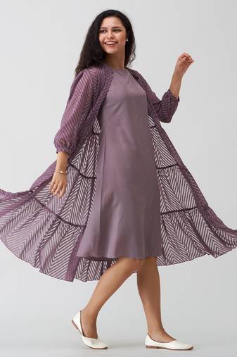 Women's Purple Western Wear Dress for women