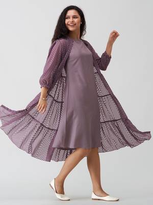 Trendmalls Women's Purple Western Wear Dress for women 1