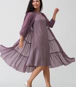 Women's Purple Western Wear Dress for women