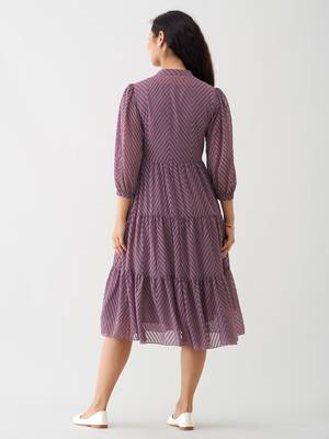 Trendmalls Women's Purple Western Wear Dress for women 2