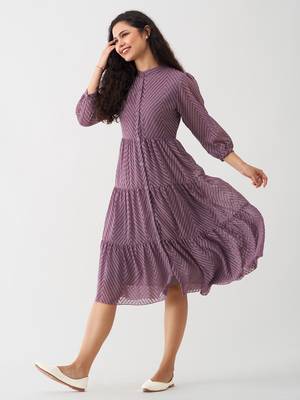Trendmalls Women's Purple Western Wear Dress for women 3