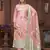 Peach viscosee organza Woven with printed and hand work graceful ethnic wedding wear salwar kameez