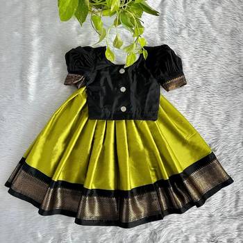 Baby girl art silk readymade lehenga choli  1