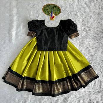 Baby girl art silk readymade lehenga choli  2