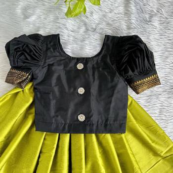 Baby girl art silk readymade lehenga choli  3