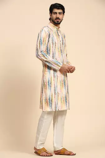 Multi color viscose cotton digital print kurta 
